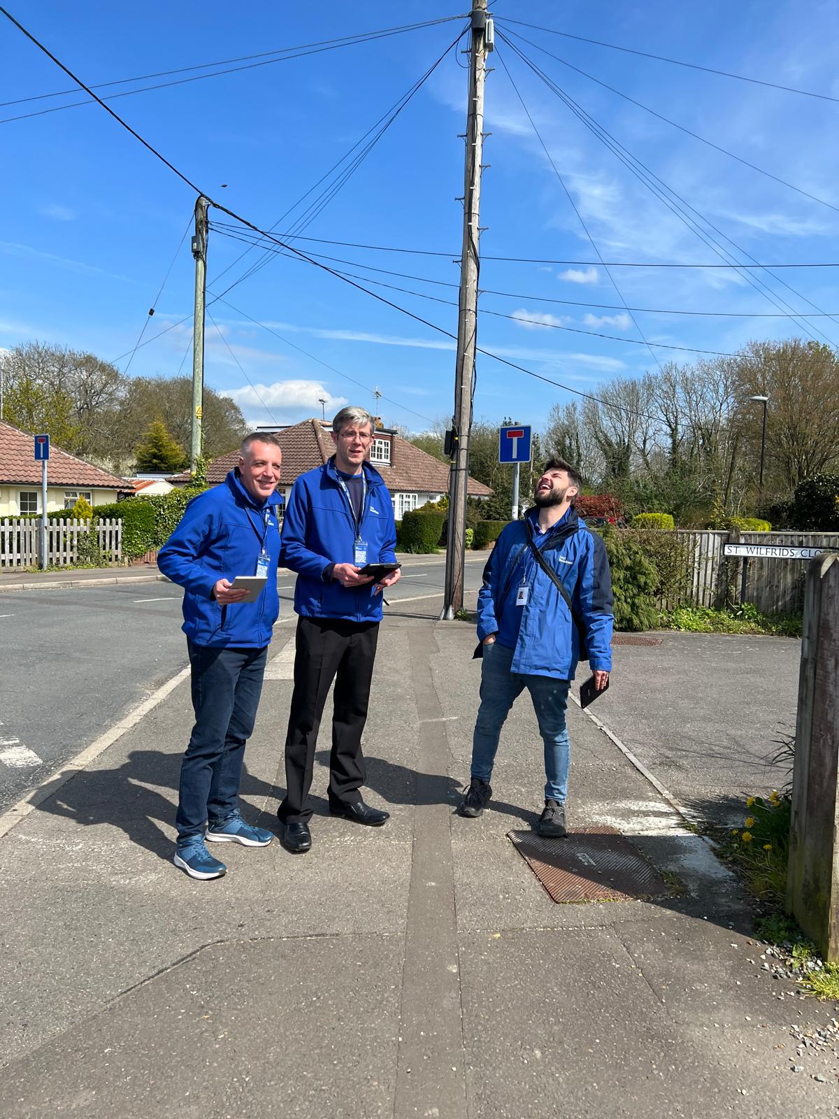 HC door-to-door sales team on residential streets